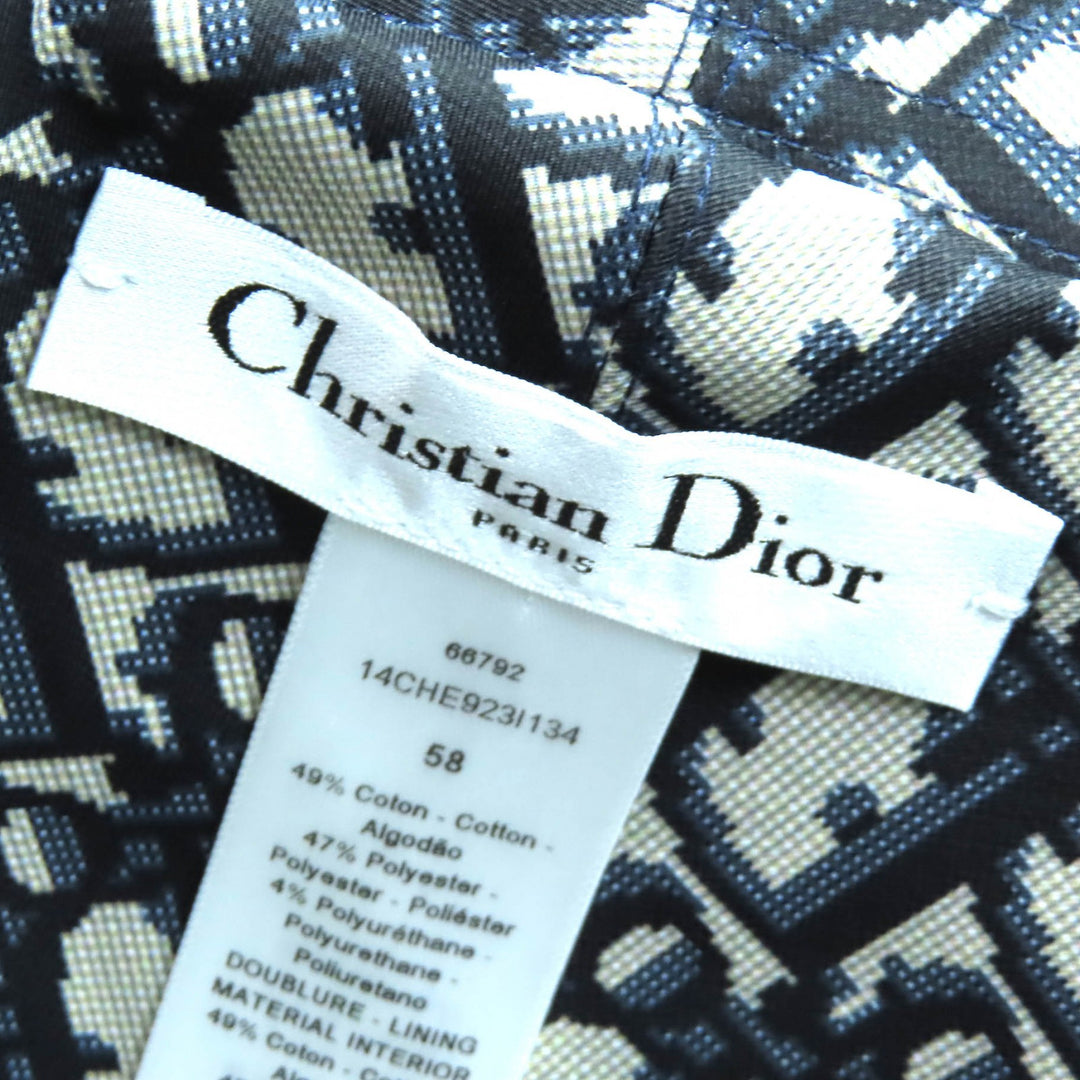 素晴らしいDIOR帽子 斜めチェック柄 リバーシブルバケットハット 58 14CHE923I134