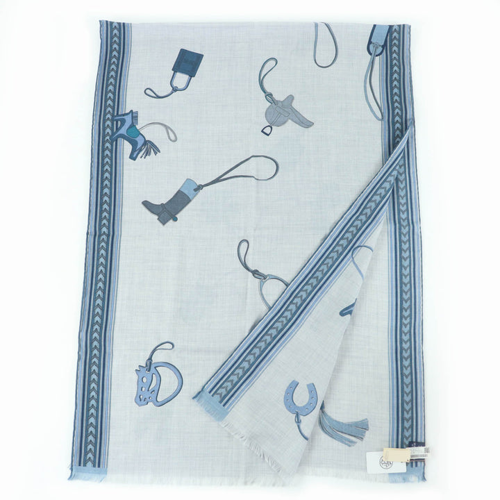 新品 HERMES ストール ET GRIS GRIS 長方形 カシミア レディース