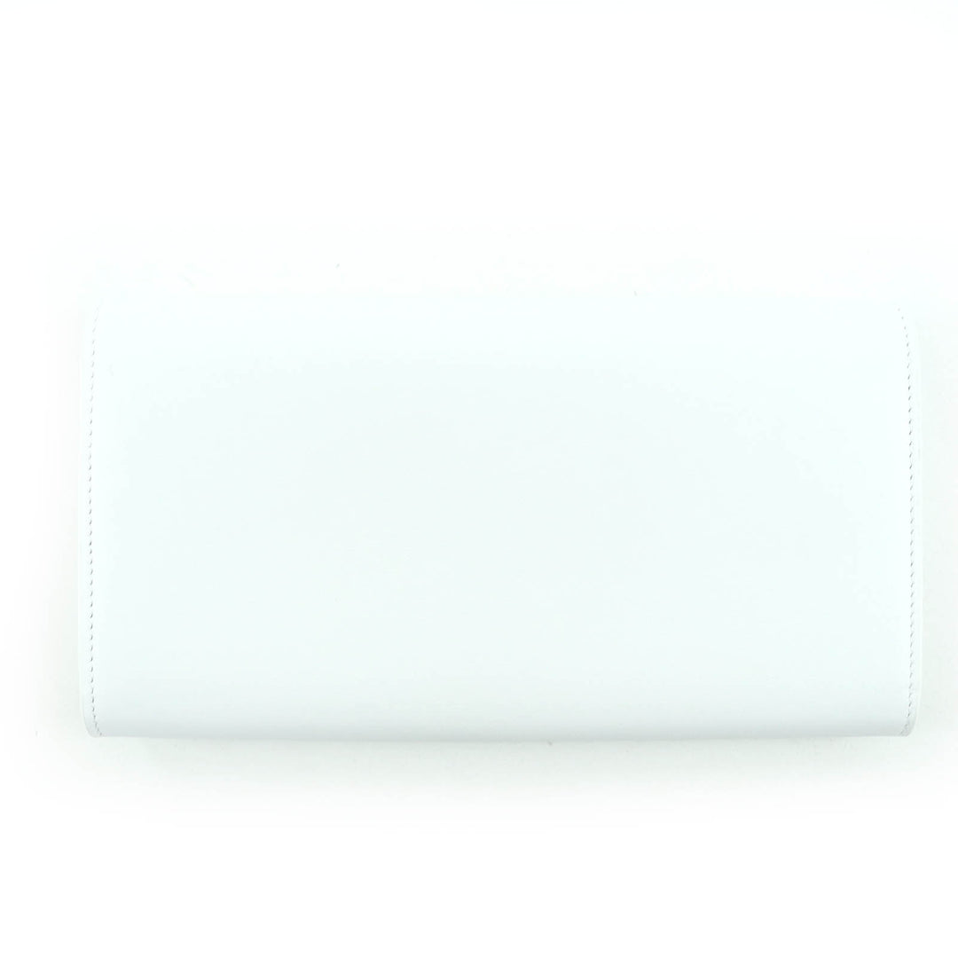 Pristine JIL SANDER Purse Logo leather long wallet white leather Women