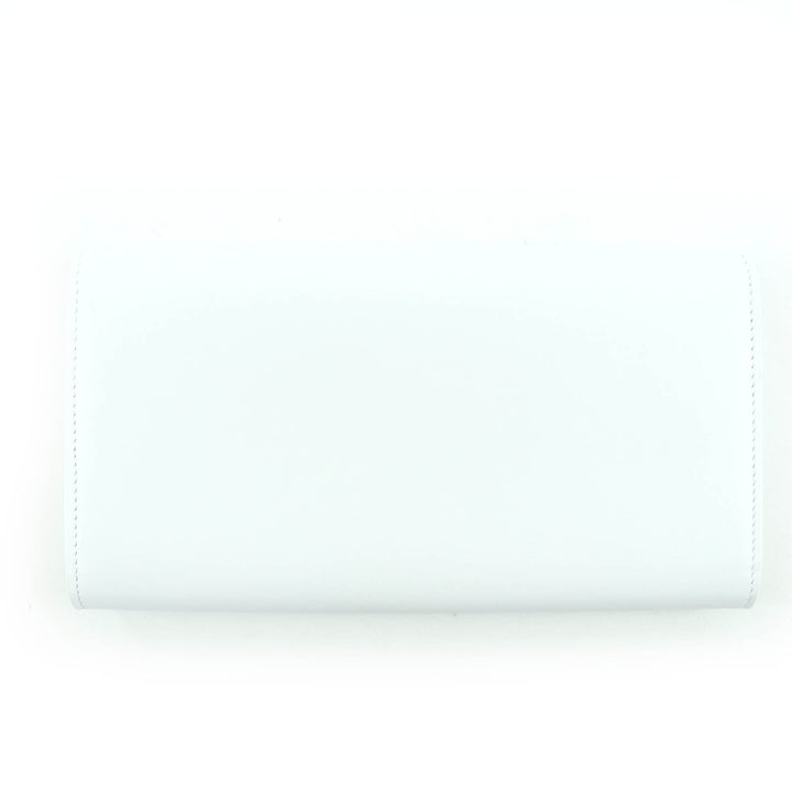 Pristine JIL SANDER Purse Logo leather long wallet white leather Women