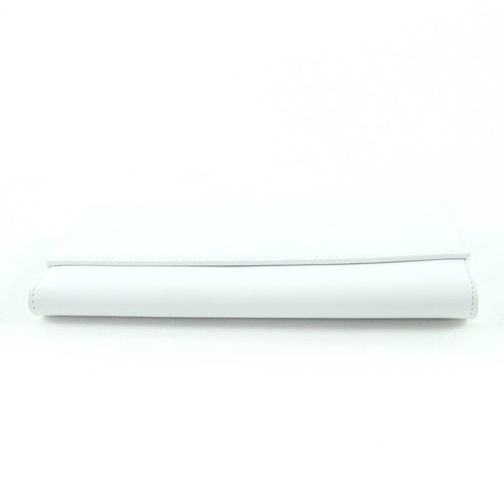 Pristine JIL SANDER Purse Logo leather long wallet white leather Women