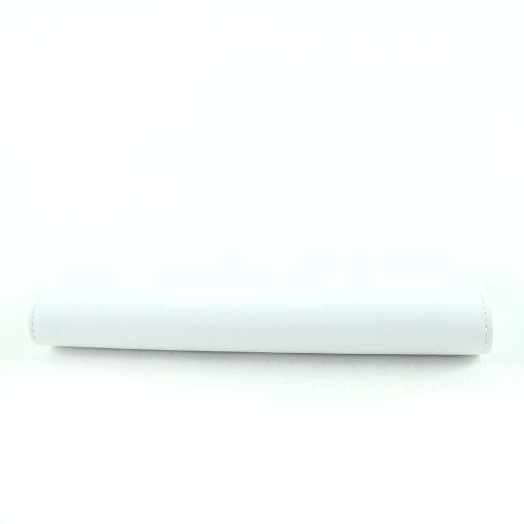 Pristine JIL SANDER Purse Logo leather long wallet white leather Women