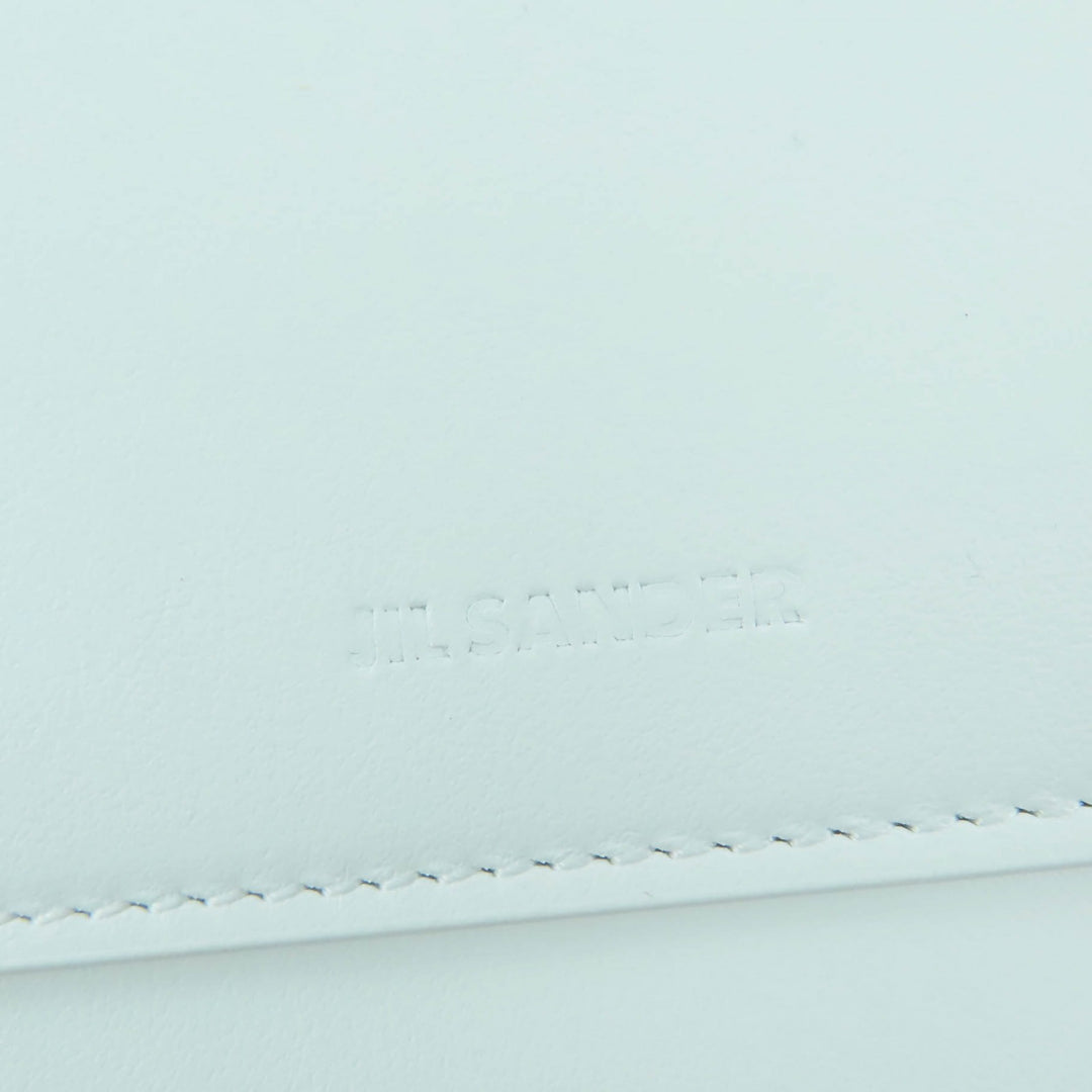 Pristine JIL SANDER Purse Logo leather long wallet white leather Women