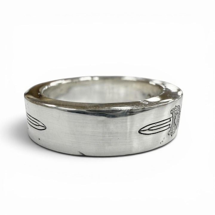 Great CHROME HEARTS Ring SPACER DAGGER 0.2"" Silver 925 mens