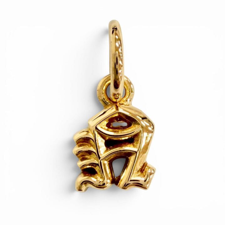 Excellent CHROME HEARTS Pendant top STACK ALPHABET N gold 22K mens