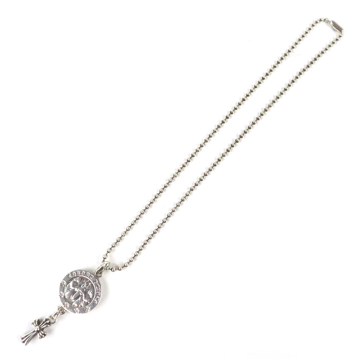 Great CHROME HEARTS Angel Medal Baby Fat Ball Chain Necklace 14.5 inches 925