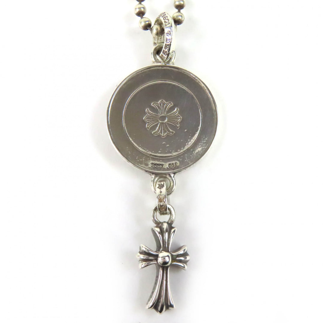 Great CHROME HEARTS Angel Medal Baby Fat Ball Chain Necklace 14.5 inches 925
