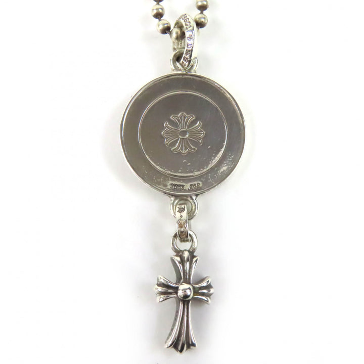 Great CHROME HEARTS Angel Medal Baby Fat Ball Chain Necklace 14.5 inches 925