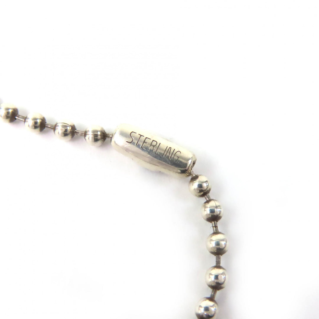 Great CHROME HEARTS Angel Medal Baby Fat Ball Chain Necklace 14.5 inches 925