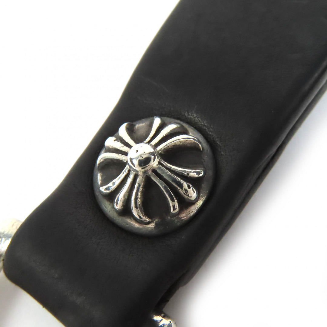 Great CHROME HEARTS Crossball D-ring belt loop keychain with invoice and