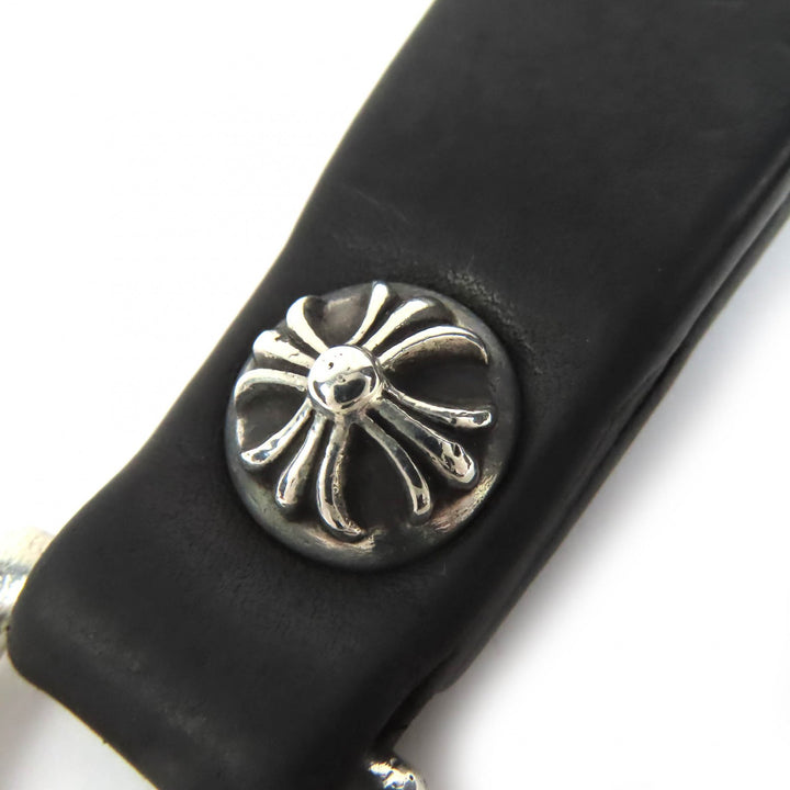 Great CHROME HEARTS Crossball D-ring belt loop keychain with invoice and