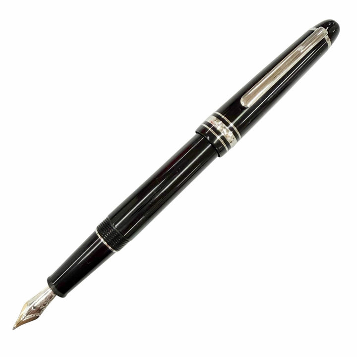 Great MONTBLANC fountain pen Meisterstück 145 Classic Pix Platinum Line 14K mens