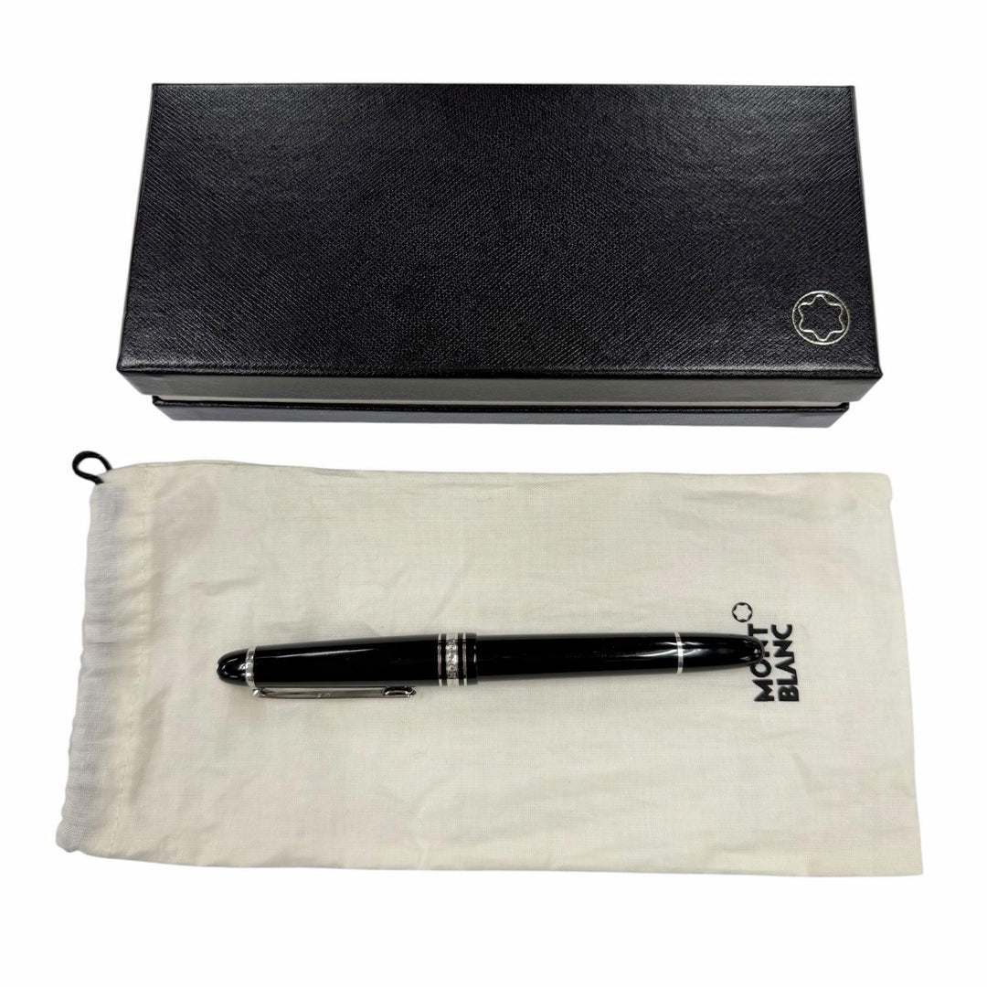 Great MONTBLANC fountain pen Meisterstück 145 Classic Pix Platinum Line 14K mens