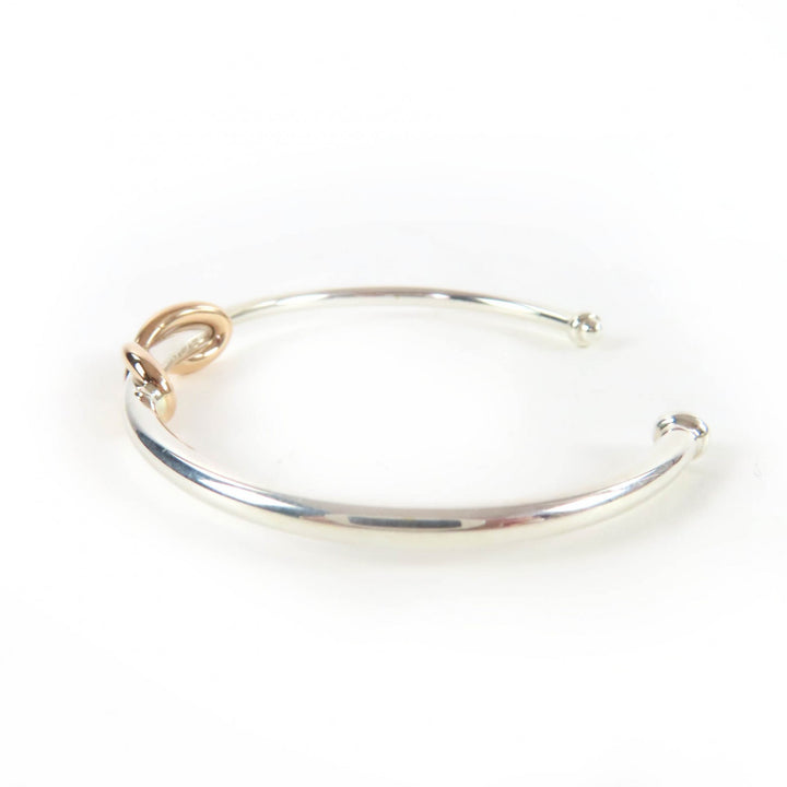 Excellent TIFFANY&Co. Infinity Bangle Combi 925x18K (YG) Silver AG925 Women