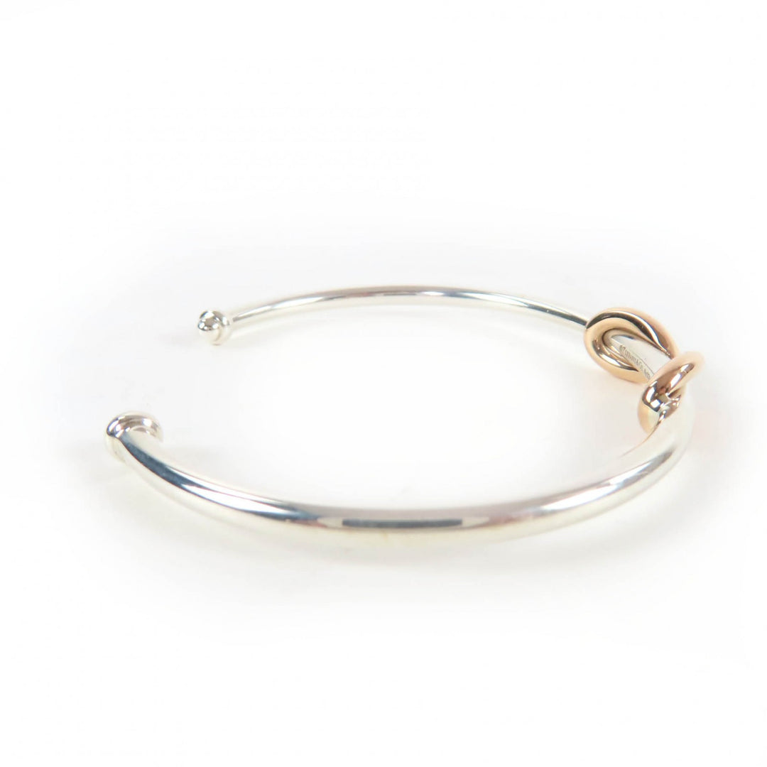 Excellent TIFFANY&Co. Infinity Bangle Combi 925x18K (YG) Silver AG925 Women