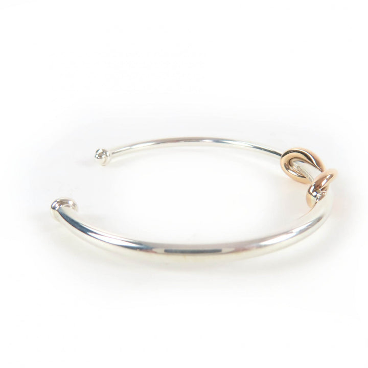 Excellent TIFFANY&Co. Infinity Bangle Combi 925x18K (YG) Silver AG925 Women