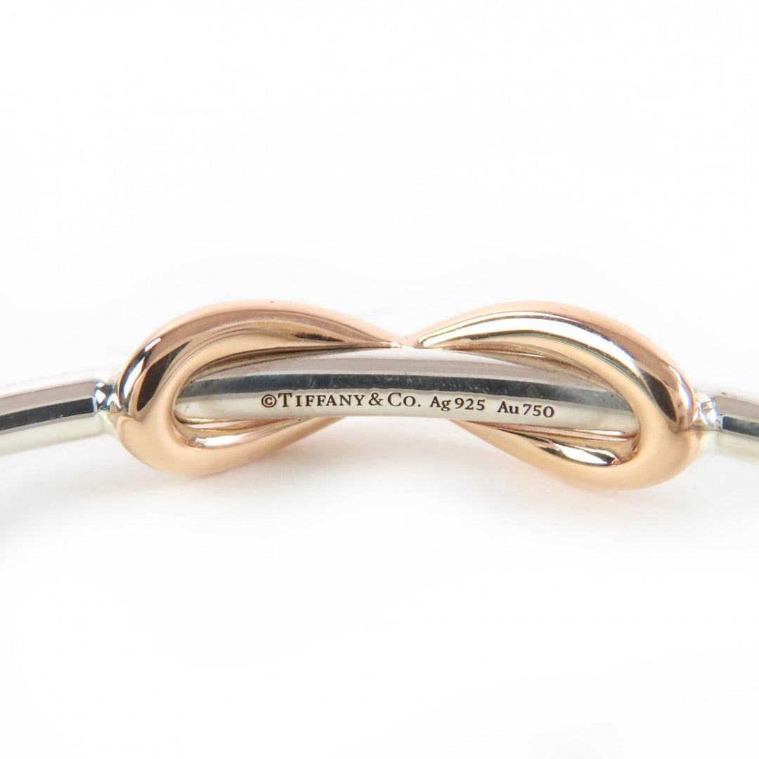 Excellent TIFFANY&Co. Infinity Bangle Combi 925x18K (YG) Silver AG925 Women