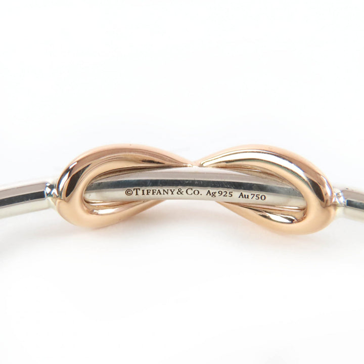 Excellent TIFFANY&Co. Infinity Bangle Combi 925x18K (YG) Silver AG925 Women