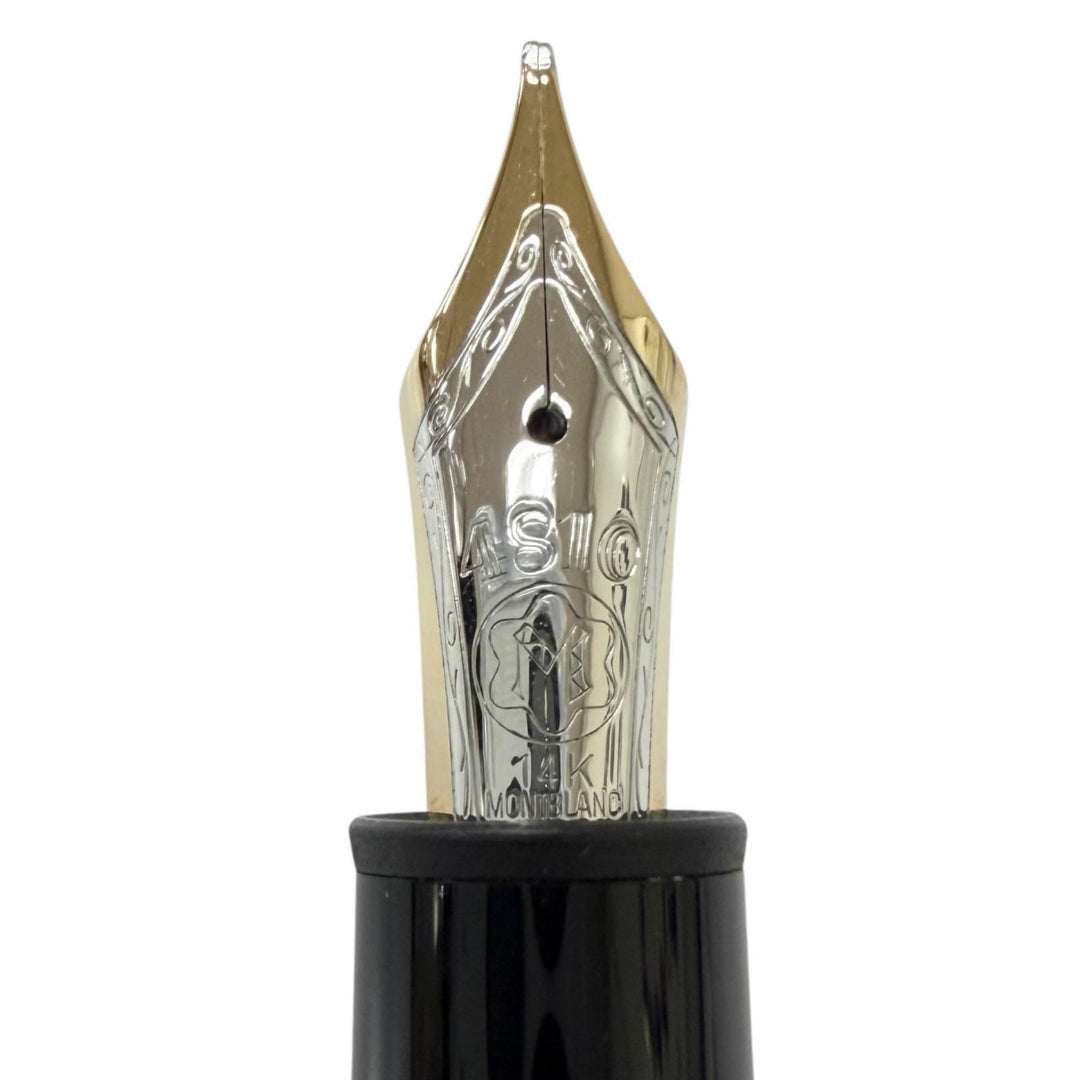 Excellent MONTBLANC fountain pen Meisterstück 146 black 14K mens