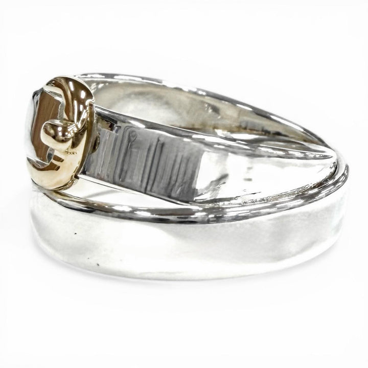 Excellent HERMES Ring Double true ring Silver 925 Women 50