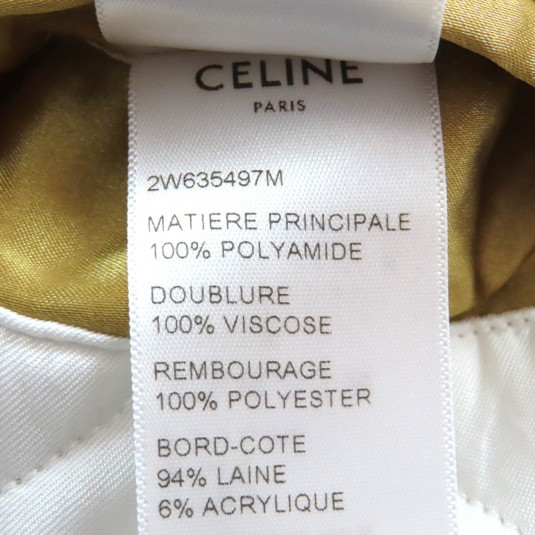 Excellent CELINE Blouson Lucky lovers Teddy jacket stadium jacket 34 2W635497M