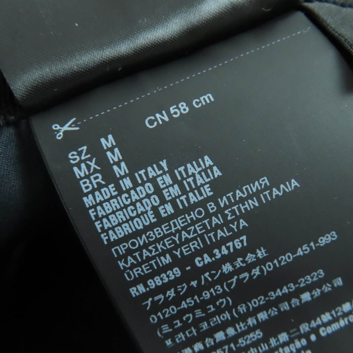 素晴らしいPRADA帽子トライアングルロゴRe-NylonバケットハットブラックポリアミドレディースM 2HC281