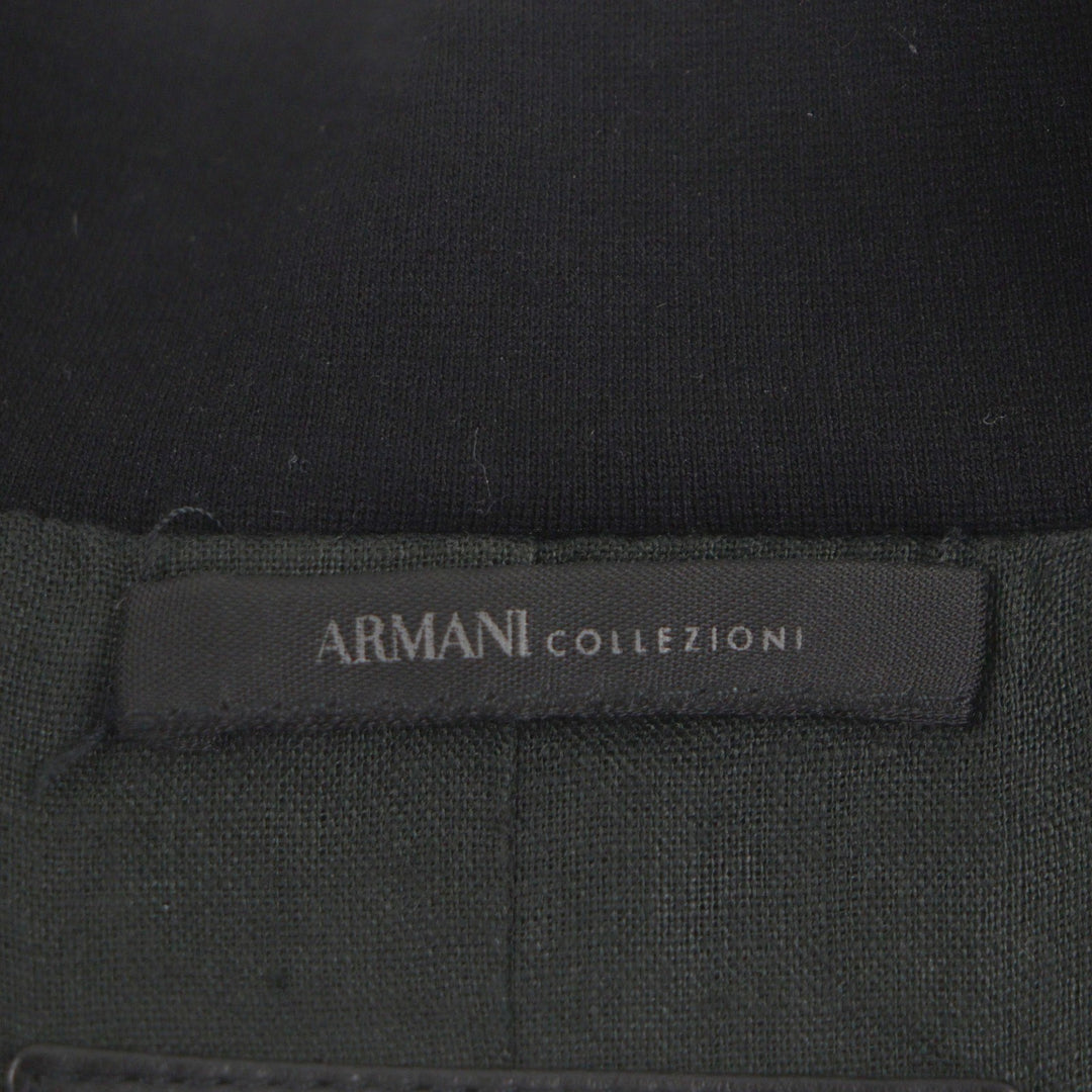素晴らしいARMANI COLLEZIONIレザージャケットブラックシープレザーメンズ58