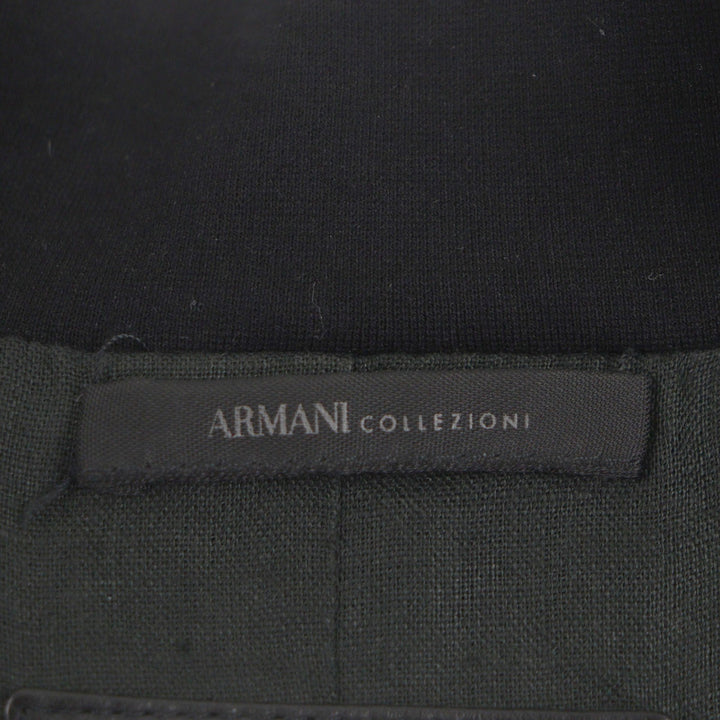素晴らしいARMANI COLLEZIONIレザージャケットブラックシープレザーメンズ58