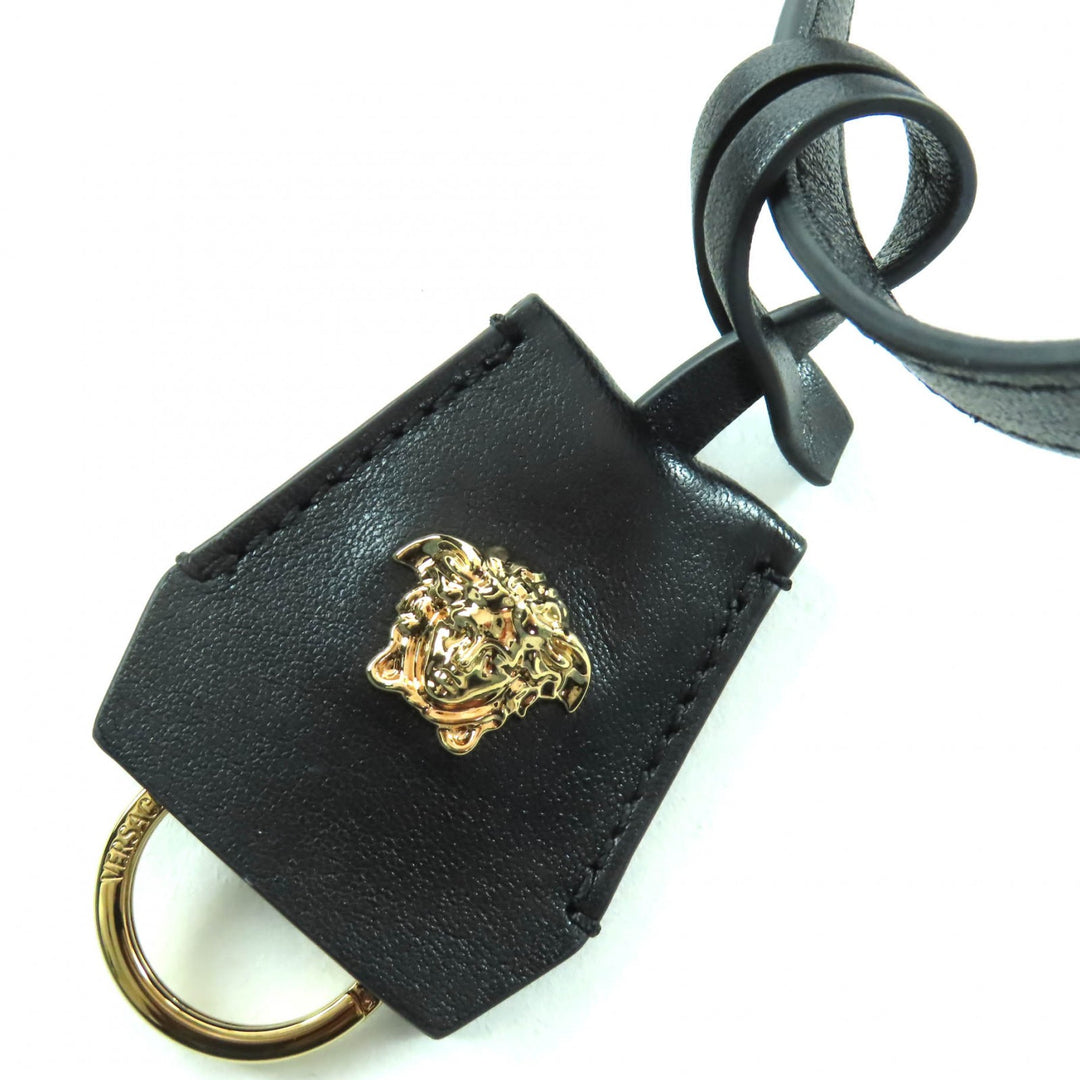 素晴らしい VERSACE ハンドバッグ ヴェルサーチ タグ ナッパ ボウリングバッグ ラムスキンレザー 1015792