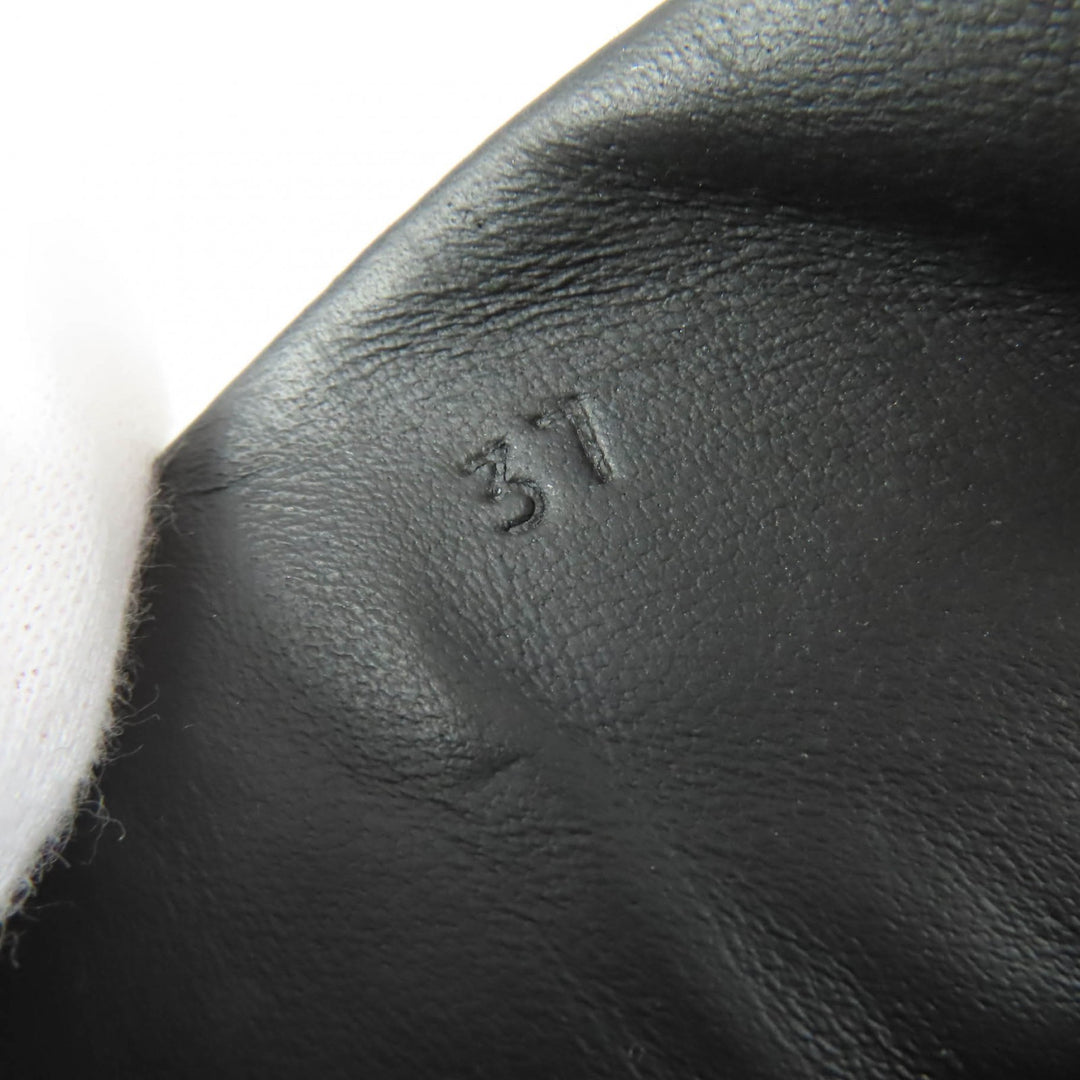 Great HERMES High cut sneakers hip hop H logo lace-up leather black Women 37