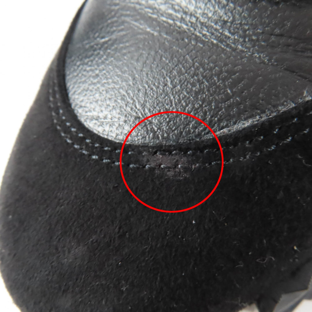 Great HERMES High cut sneakers hip hop H logo lace-up leather black Women 37