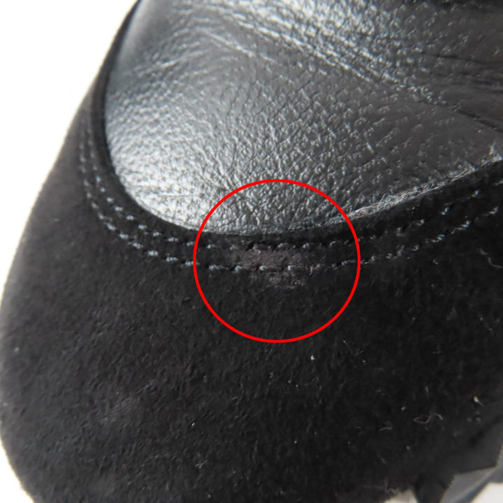 Great HERMES High cut sneakers hip hop H logo lace-up leather black Women 37