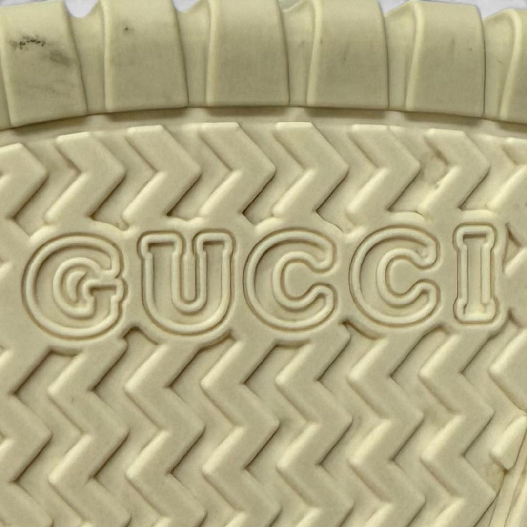Great GUCCI sneakers Reweb Logo embroidered lace-up leather white 36.5 785728