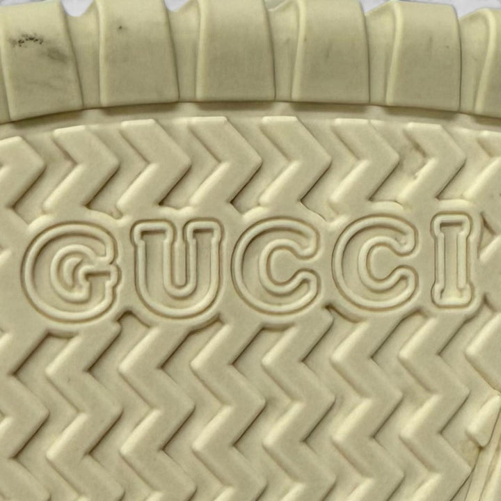 Great GUCCI sneakers Reweb Logo embroidered lace-up leather white 36.5 785728