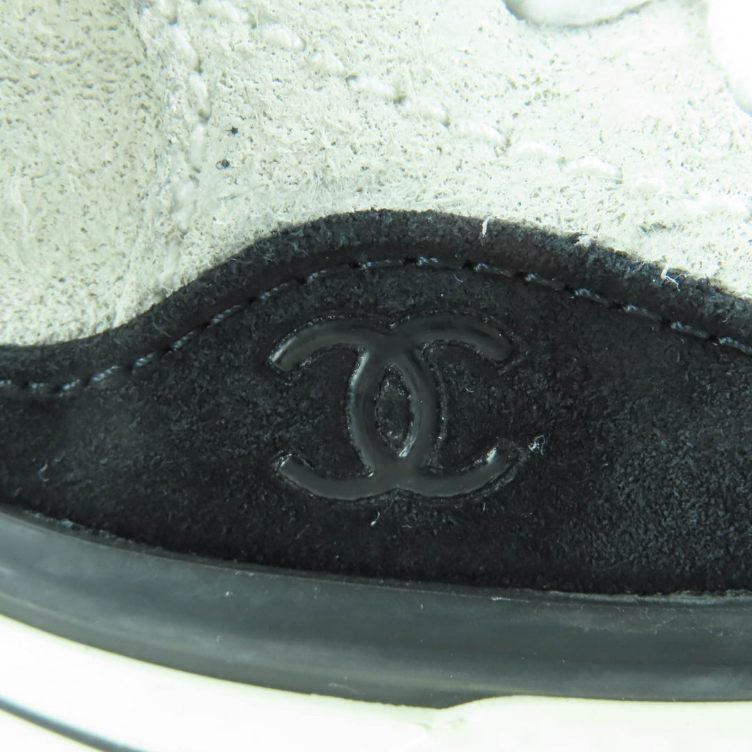 非常に良い CHANEL ローカットスニーカー COCOマーク レースアップ スエードレザー 36 G45208
