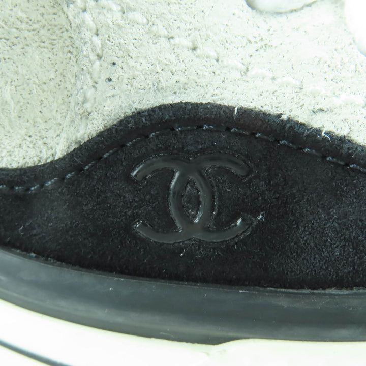 非常に良い CHANEL ローカットスニーカー COCOマーク レースアップ スエードレザー 36 G45208