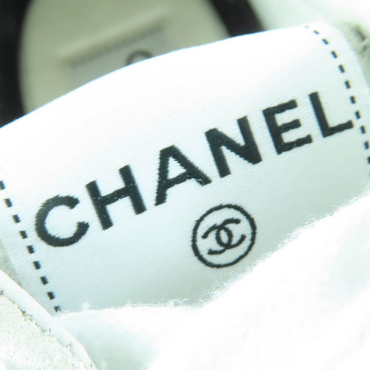 非常に良い CHANEL ローカットスニーカー COCOマーク レースアップ スエードレザー 36 G45208