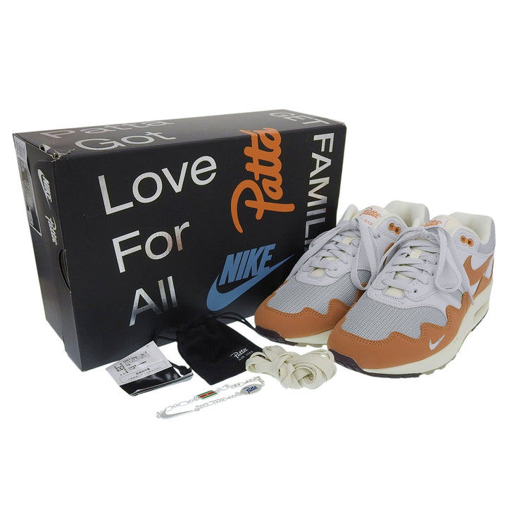 Pristine NIKE sneakers AIR MAX 1 Patta Monarch mens 26 DH1348-001