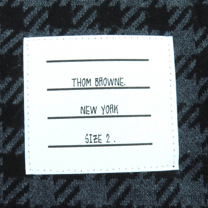 新品未使用 THOM BROWNE フーディー ガンクラブチェック ジャカード 4BAR ジップアップ 2 MJT302A-07671