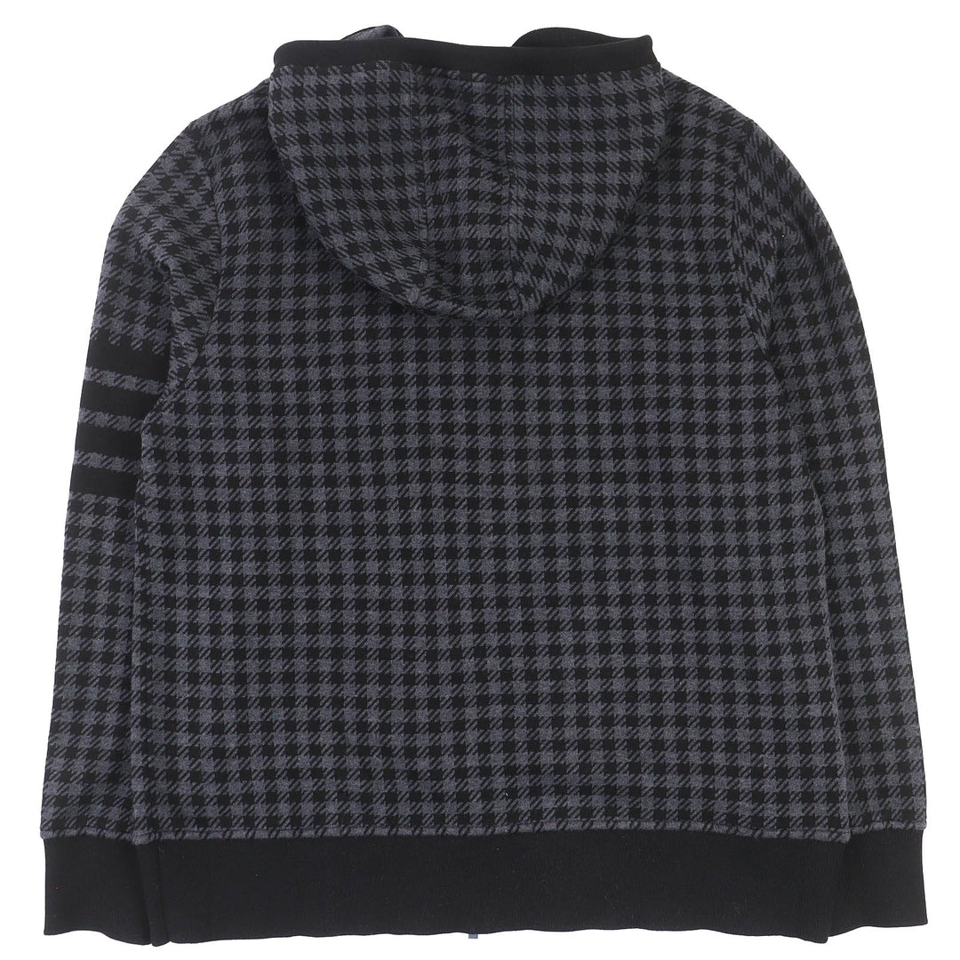 新品未使用 THOM BROWNE フーディー ガンクラブチェック ジャカード 4BAR ジップアップ 2 MJT302A-07671
