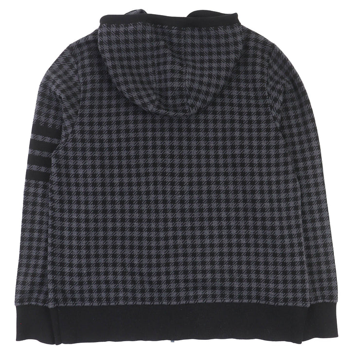 新品未使用 THOM BROWNE フーディー ガンクラブチェック ジャカード 4BAR ジップアップ 2 MJT302A-07671