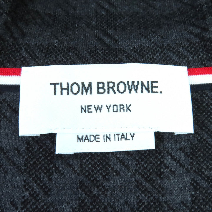 新品未使用 THOM BROWNE フーディー ガンクラブチェック ジャカード 4BAR ジップアップ 2 MJT302A-07671