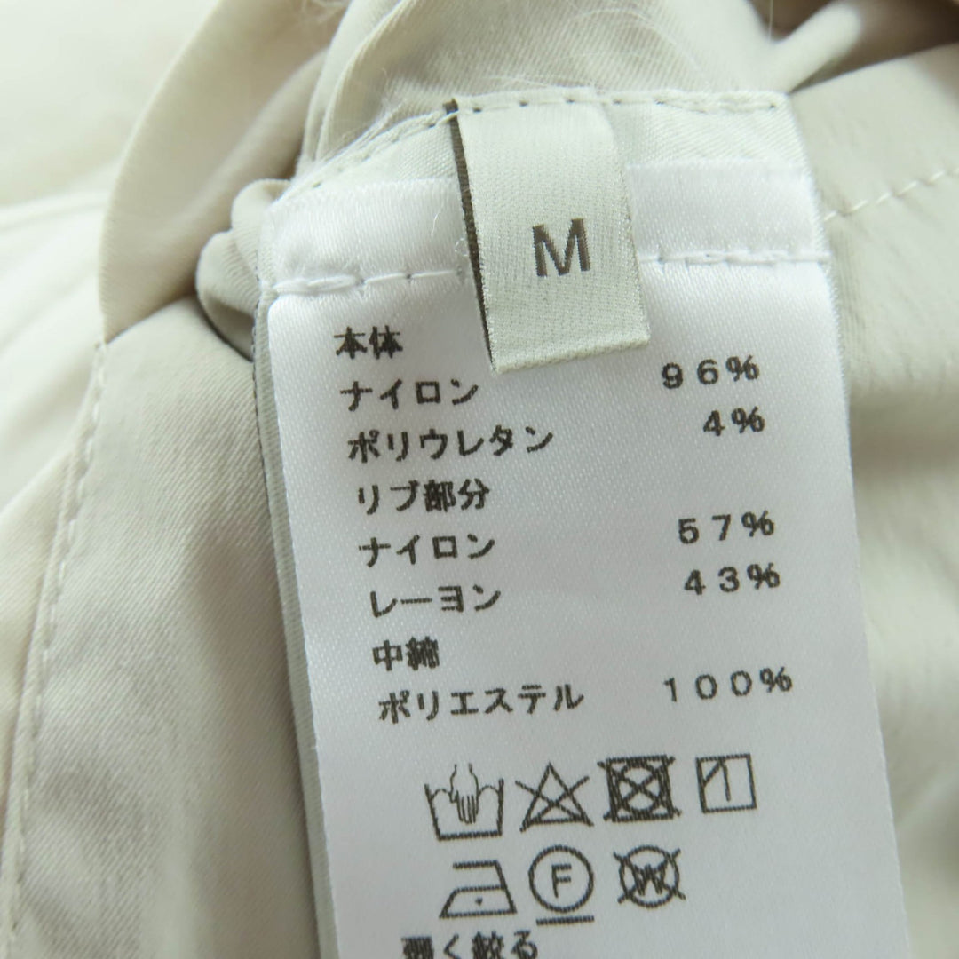 新品 HERMES ベストセリエ パッド入り ジップアップ ベージュ オレンジ ナイロン レディース M