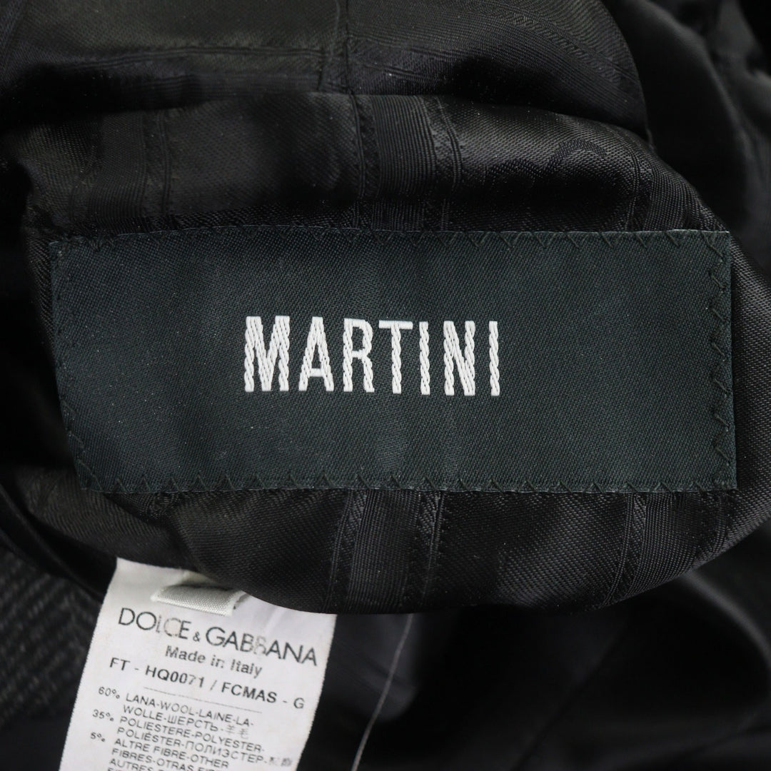 新品 ドルチェ＆ガッバーナ コート MARTINI グレー ウール メンズ 44