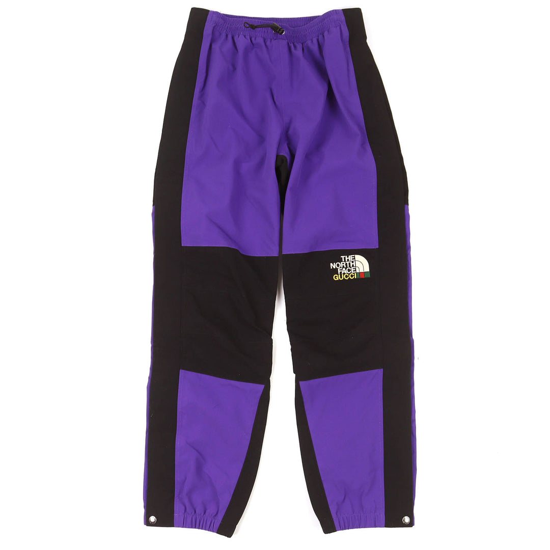 Excellent GUCCI×THE NORTH FACE Logo Embroidered Two-Tone Track Pants S 663766
