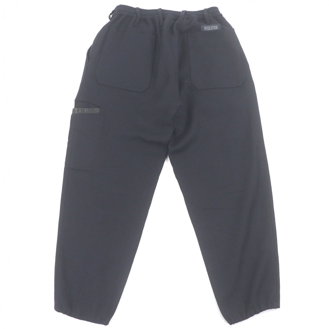 Great Yohji Yamamoto Pants REGULATION SW Rib Wrap Pants with Partial Leather