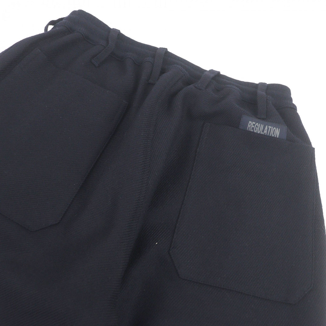 Great Yohji Yamamoto Pants REGULATION SW Rib Wrap Pants with Partial Leather