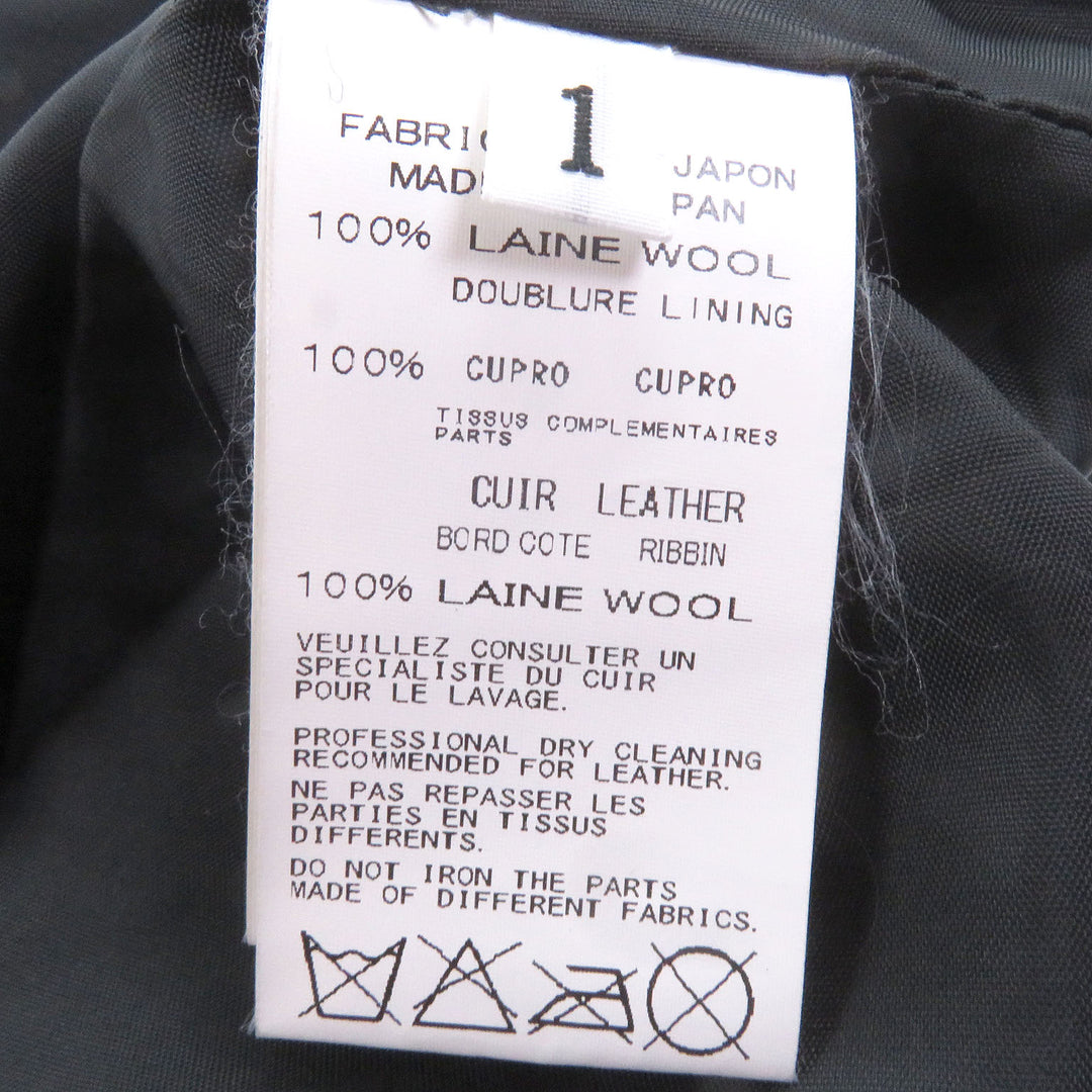 Great Yohji Yamamoto Pants REGULATION SW Rib Wrap Pants with Partial Leather
