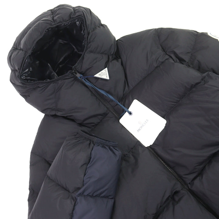 新品 MONCLER ダウンジャケット ALNAIR GIUBBOTTO ロゴパッチ フード付き メンズ 2