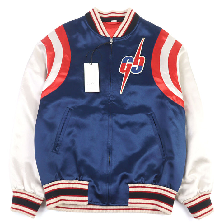 Pristine GUCCI Sukajan GG Blade Bomber Jacket GG logo souvenir jacket 46 575315